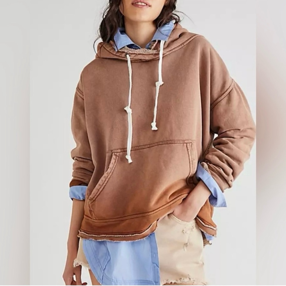 Free People Brown Ombre Women's Hoodie